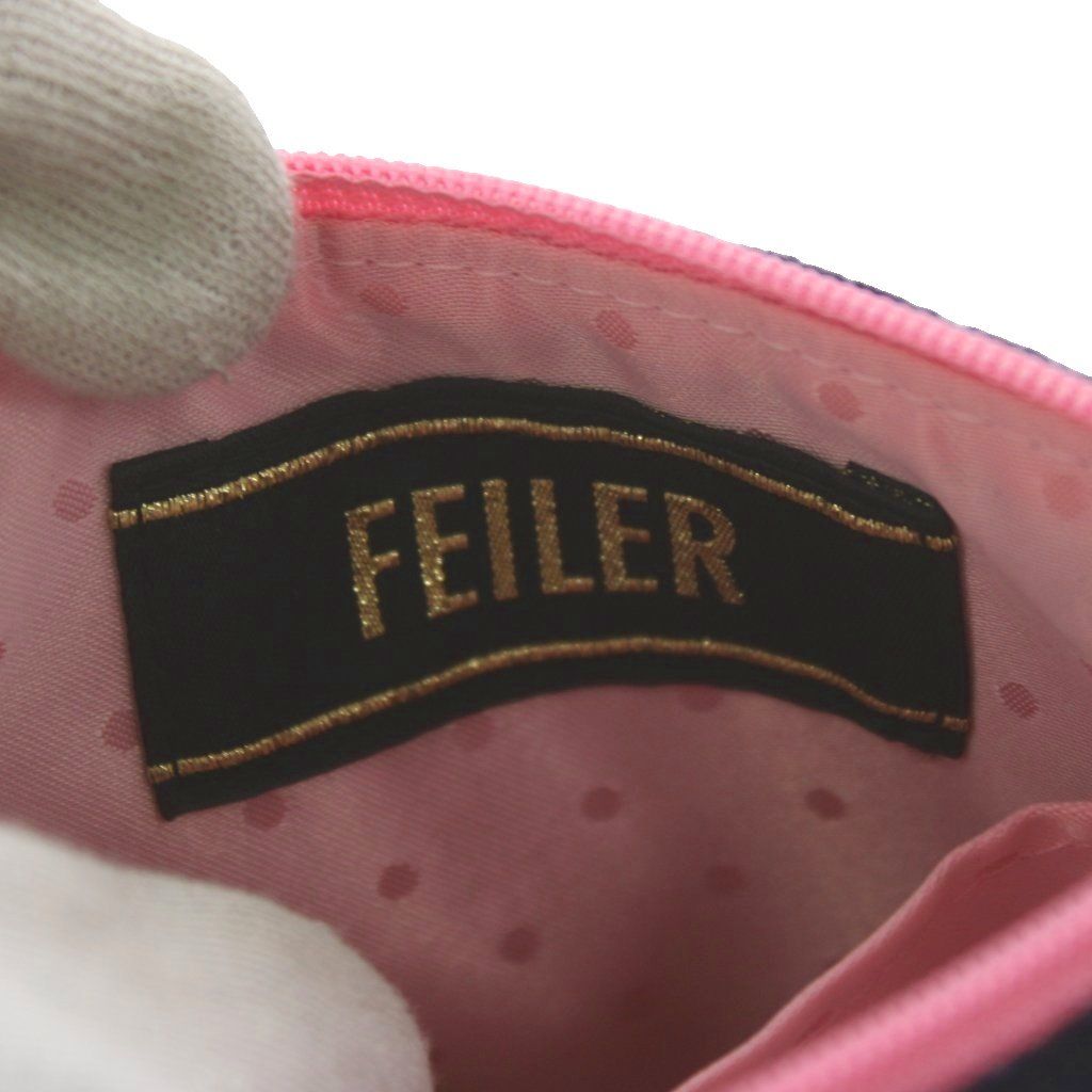フェイラー FEILER 神崎恵コラボ ポーチ アニマル柄 黒 ブラック /AN13