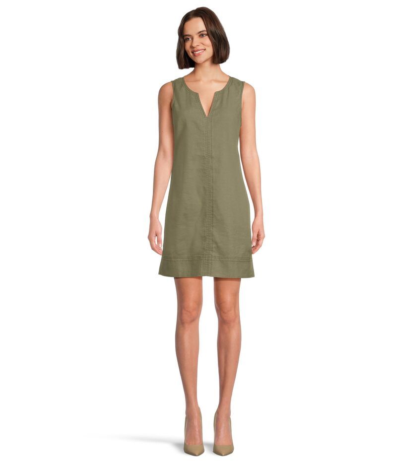 トッミーバハマ レディース トップス ワンピース Tommy Bahama PalmADora Split Neck Dress Dark Fern