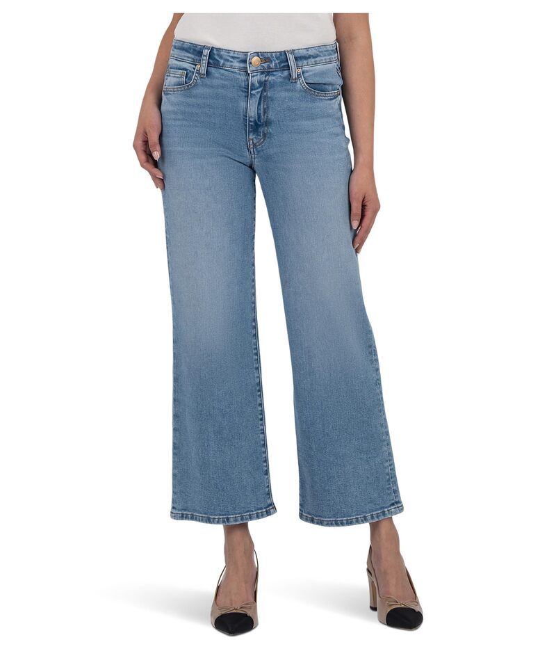 カットフロムザクロス レディース ボトムス デニムパンツ ワイドレッグ KUT from the Kloth Charlotte HighRise Wide Leg With Regular Hem in Incontestable Incontestable