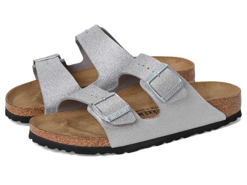 ビルケンシュトック レディース シューズ サンダル Birkenstock Arizona Shiny Glitter Silver シルバー