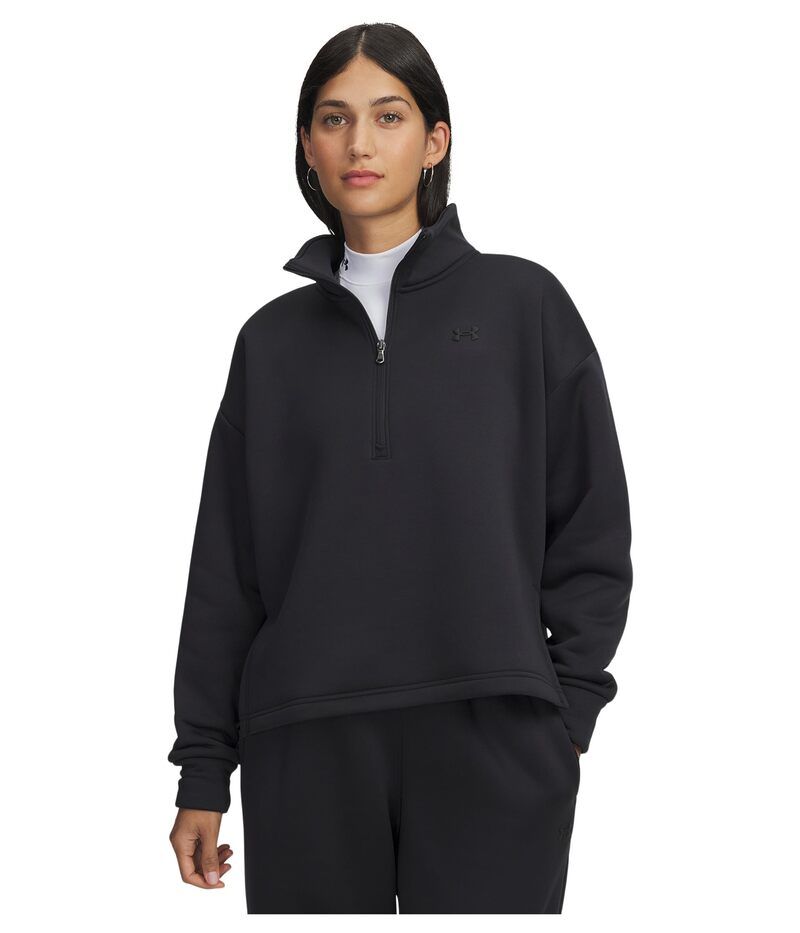 アンダーアーマー レディース アウター パーカー・スウェット フリース Under Armour Armour Fleece 12 Zip BlackBlack ブラック