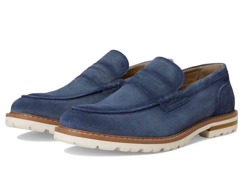 ステイシーアダムス メンズ シューズ スリッポン・ローファー Stacy Adams Hopkins Penny SlipOnavy Suede ネイビー