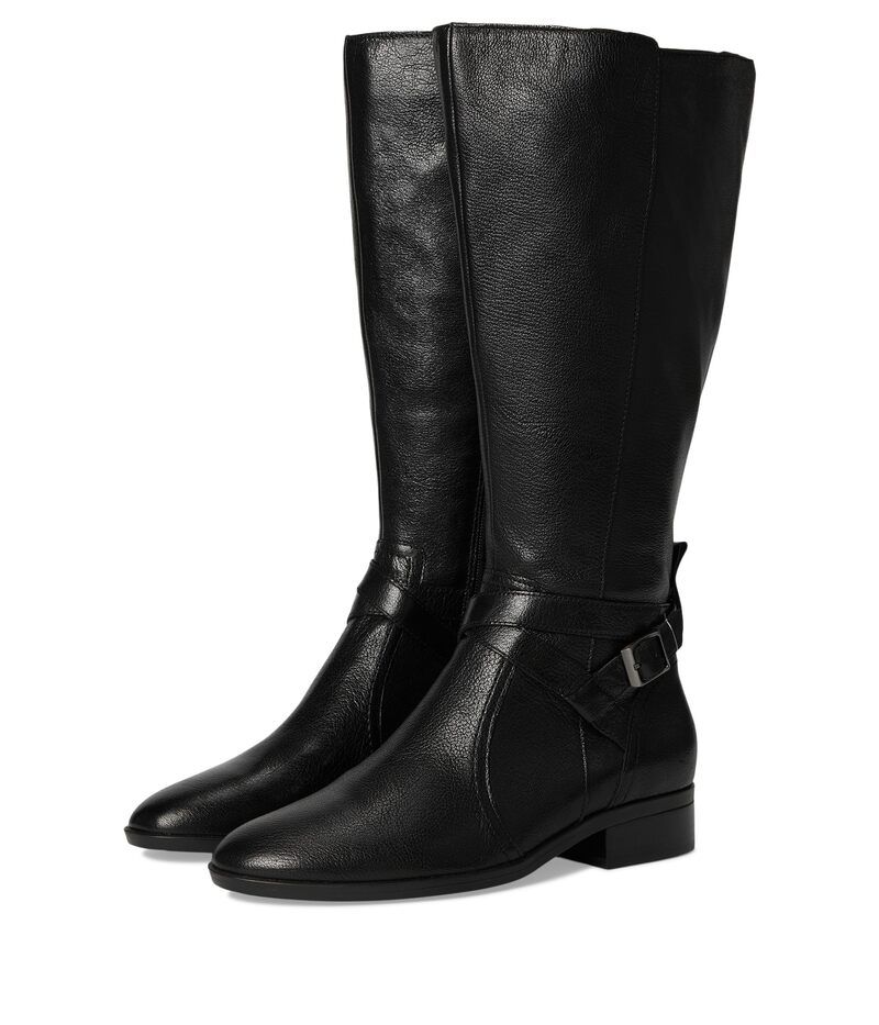ナチュライザー レディース シューズ ブーツ・レインブーツ Naturalizerena2 Extra Wide Calf Boots Black Leather ブラック