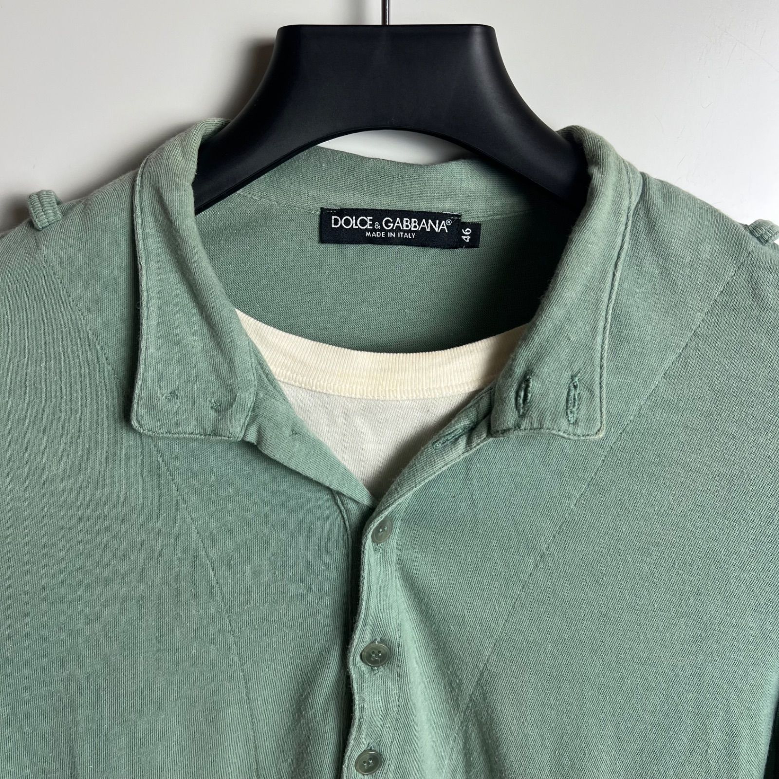DOLCE&GABBANA D&G 00s y2k archive layer polo shirts 46 M ドルチェ