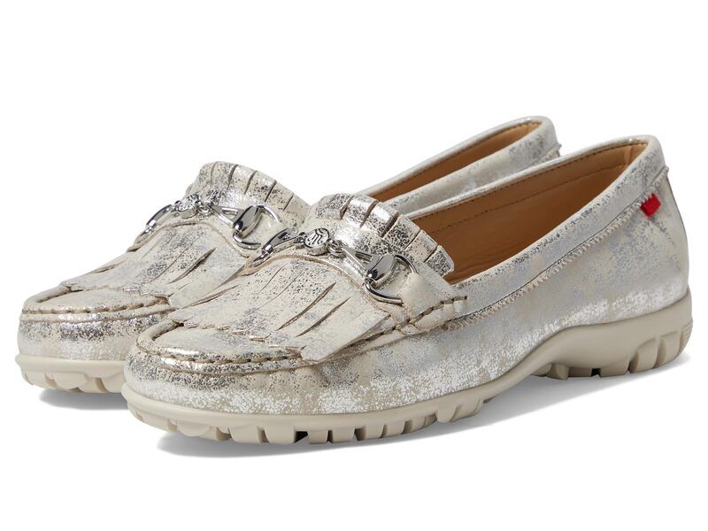 マークジョセフニューヨーク レディース シューズ スリッポン・ローファー Marc Joseph New York Lexington Golf Silver Washed シルバー