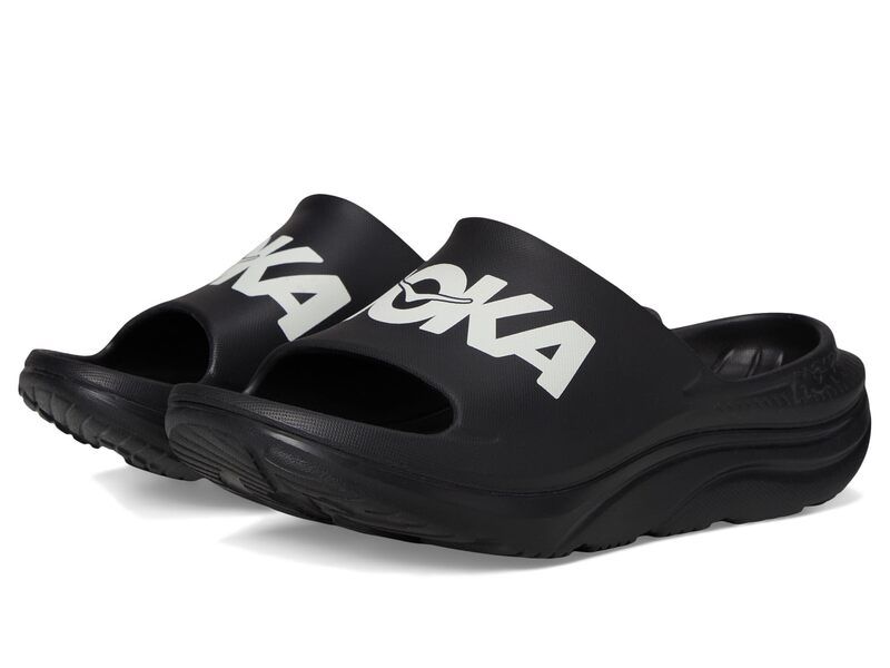 ホカオネオネ メンズ シューズ サンダル Hoka Orathletic Slide BlackWhite ホワイト