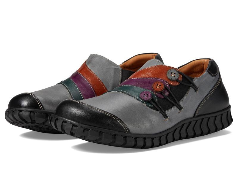 スプリングステップ レディース シューズ スリッポン・ローファー Spring Step Neeta Dark Grey Multi グレー