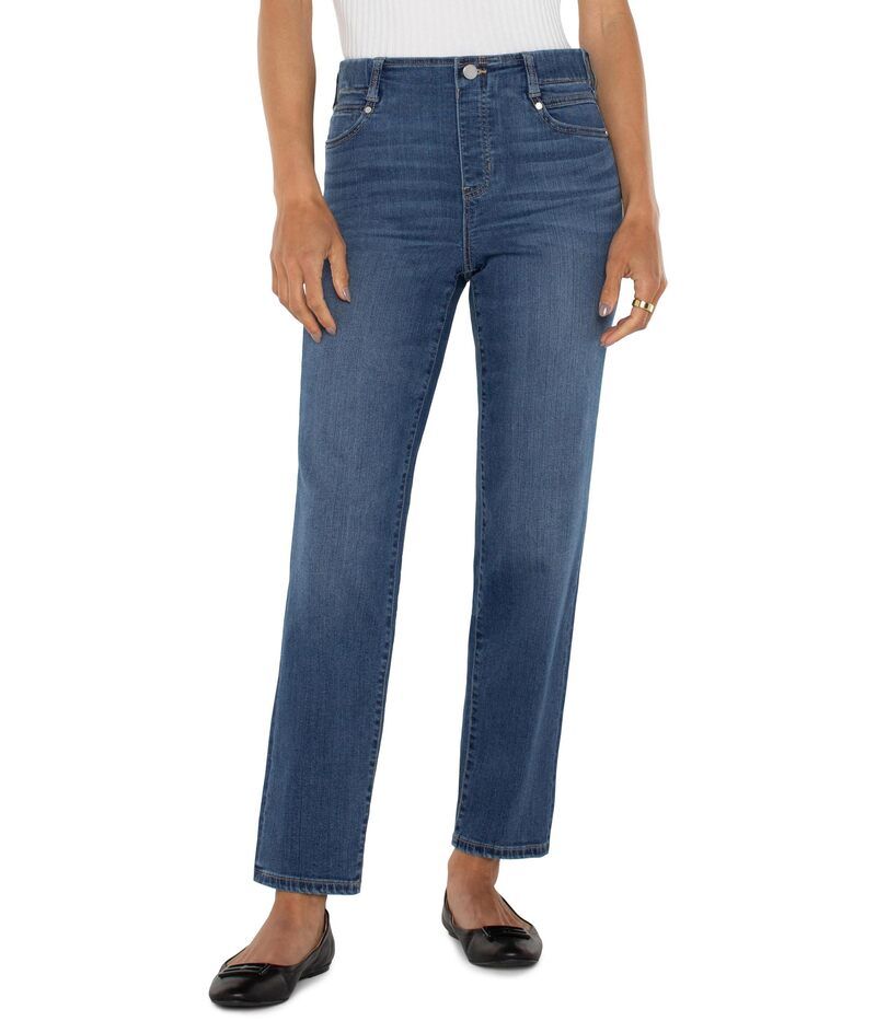 リヴァプール ロサンゼルス レディース ボトムス デニムパンツ Liverpool Los Angeles Gia Glider PullOn MidRise Slim Dual Fx Denim Sage Creek セージ