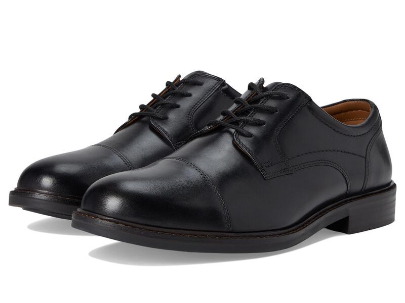 ジョンストンアンドマーフィー メンズ シューズ オックスフォード キャップ Johnston Murphy Mason Cap Toe Black Full Grai ブラック
