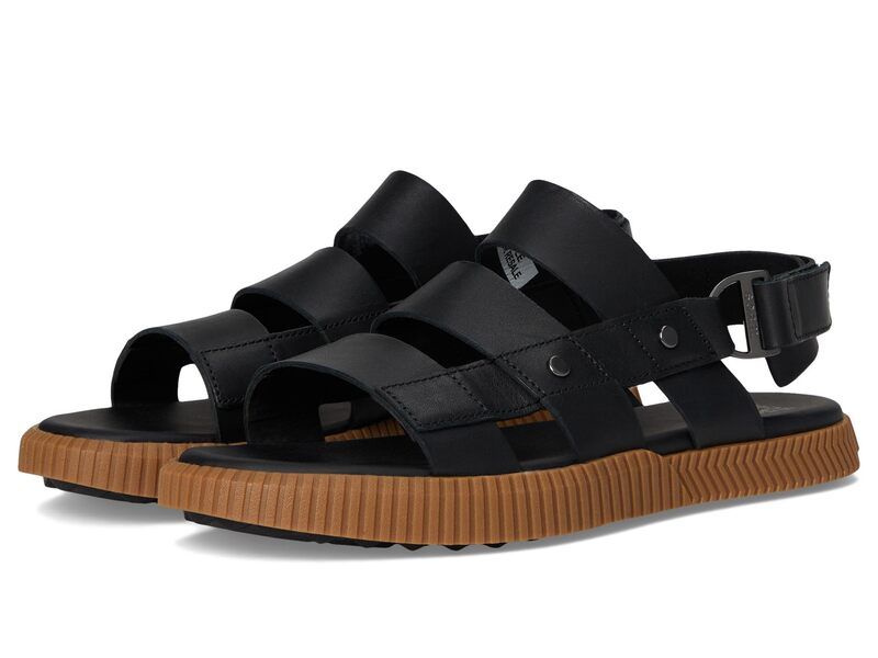 ソレル レディース シューズ サンダル SOREL Onave Slingback Flat Sandals BlackGum ブラック