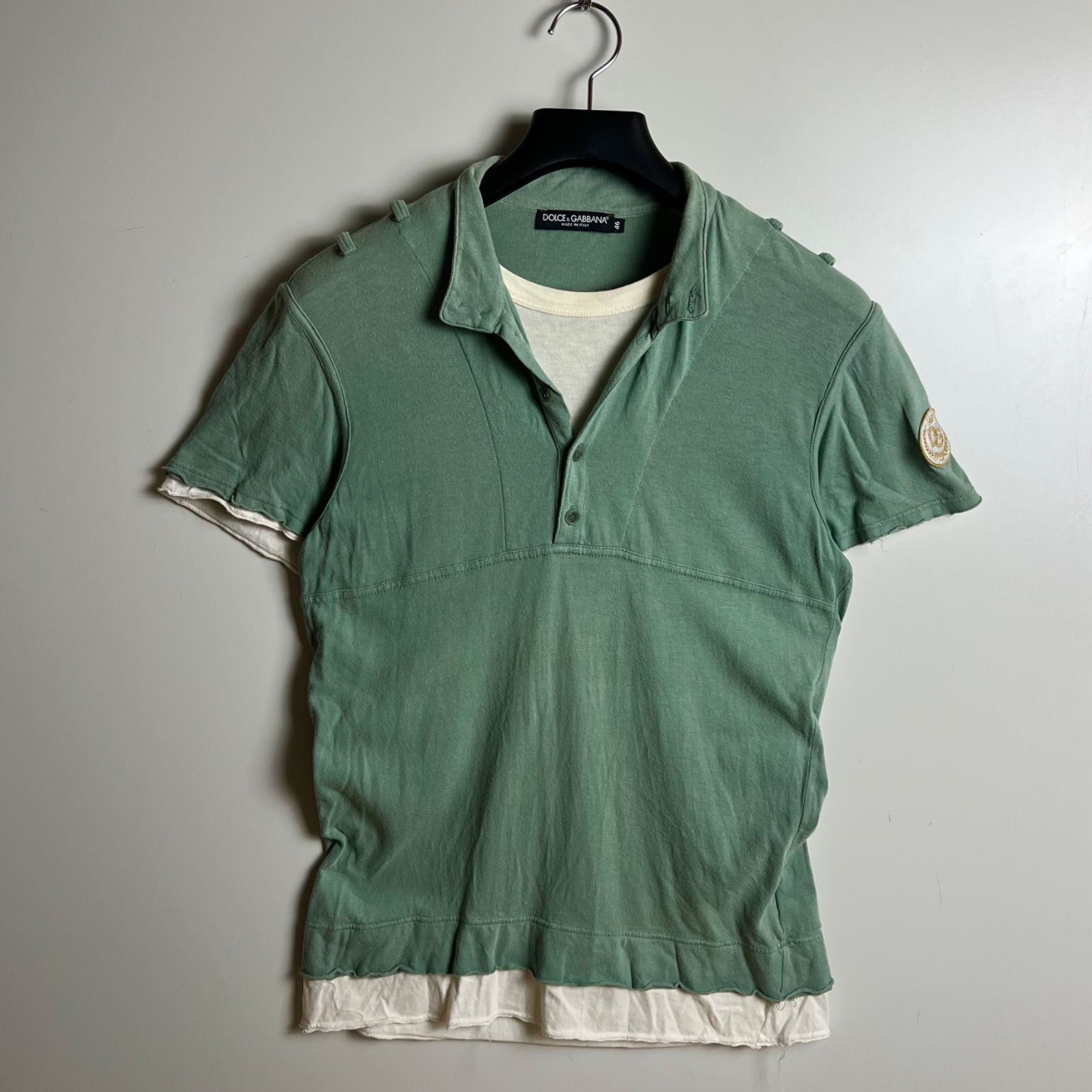 DOLCE&GABBANA D&G 00s y2k archive layer polo shirts 46 M ドルチェ 