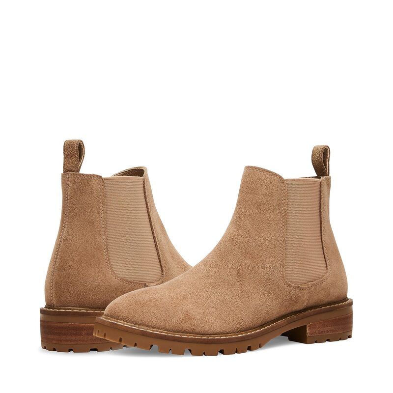 スティーブ マデン レディース シューズ ブーツ・レインブーツ Steve Madden Leopold Bootie Oatmeal Suede オートミール