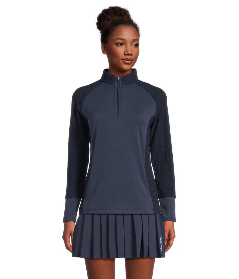 キャラウェイ レディース アウター パーカー・スウェット Callaway Textured Mixed Media 14zipeacoat