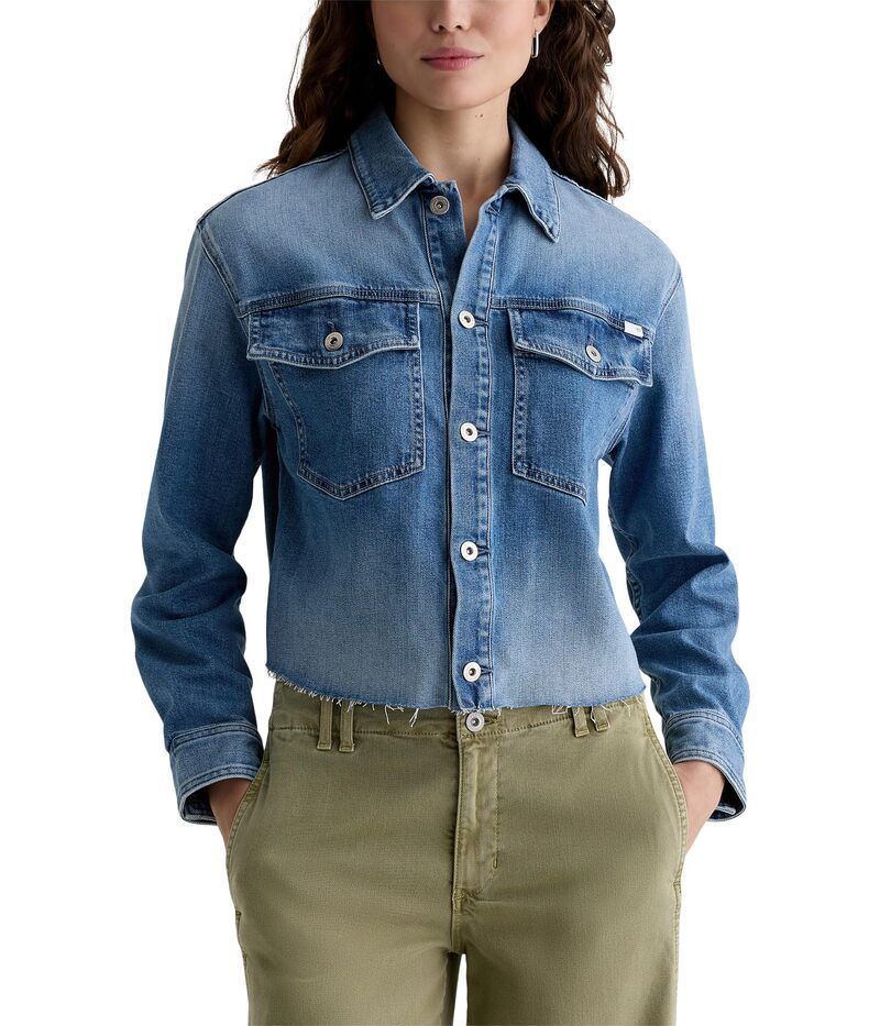 エージージーンズ レディース アウター コート シャツ ジャケット AG Jeans Valleta Utility Shirt Jacket in Abyss Abyss
