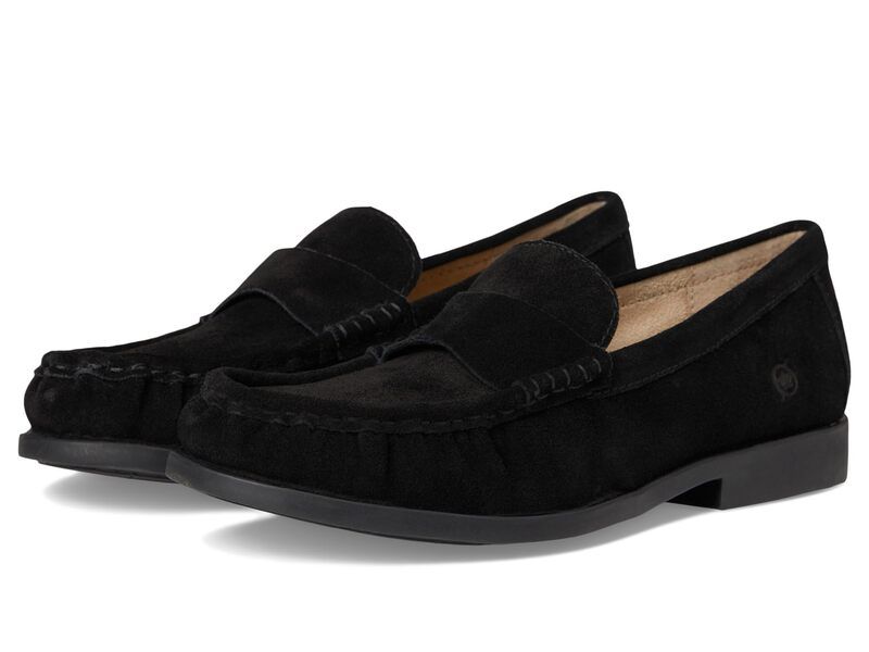 ボーン レディース シューズ スリッポン・ローファー Born Maris Black Suede ブラック