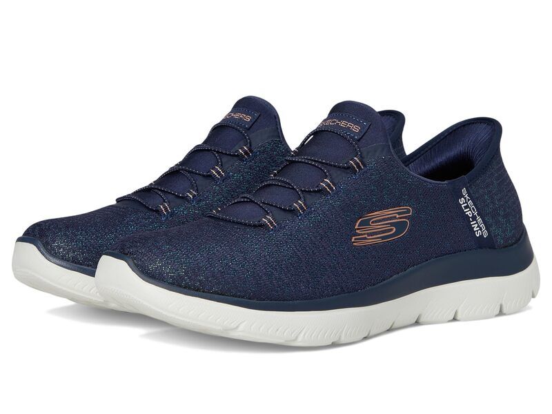 スケッチャーズ レディース シューズ スニーカー SKECHERSummitsLunar Glow Hands Free SlipIns Navy ネイビー