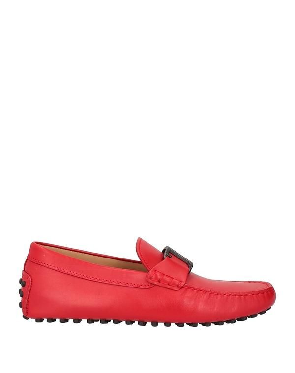 トッズ メンズ シューズ スリッポン・ローファー TODS モカシン Red レッド