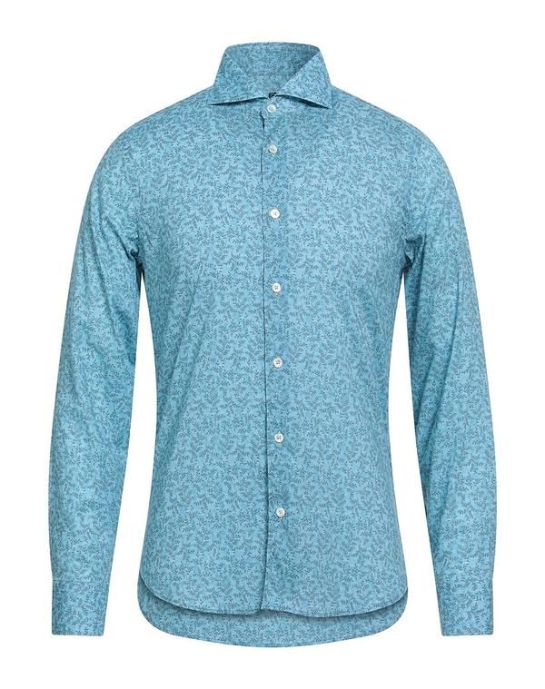 フェデーリ メンズ トップス シャツ FEDELI 柄入りシャツ Light Blue ブルー