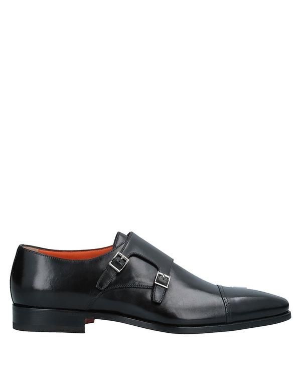 サントーニ メンズ シューズ スリッポン・ローファー SANTONI モカシン Black ブラック