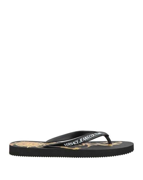 ヴェルサーチ メンズ シューズ サンダル VERSACE JEANS COUTURE スライドサンダル＆スリッパ Black ブラック 27,820円