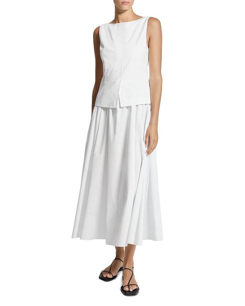 セオリー レディース トップス ワンピース Theory Boat Neck Dress White ホワイト