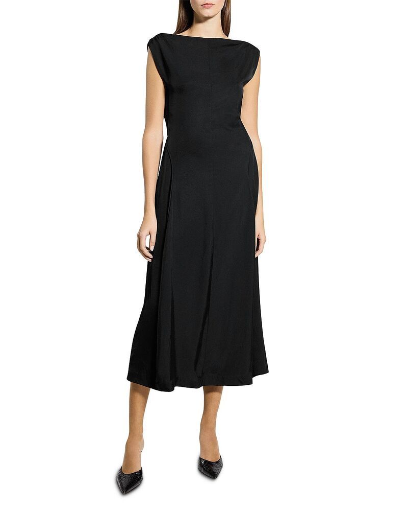 セオリー レディース トップス ワンピース ドレープ Theory Drapedress Black ブラック