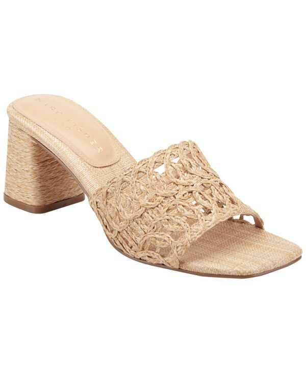 マーク・フィッシャー レディース シューズ スリッポン・ローファー サンダル ヒール Marc Fisher LTD Womens Follie Woven SlipOn Block Heel Dressandals Light Natural