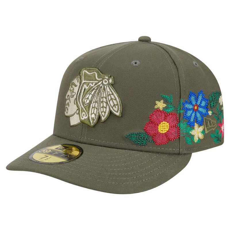 ニューエラ レディース アクセサリー 帽子 フラワー Mens New Era Olive Chicago Blackhawks Tonal Florals 59FIFTY Fitted Hat Hwk Multi マルチカラー 10,991円