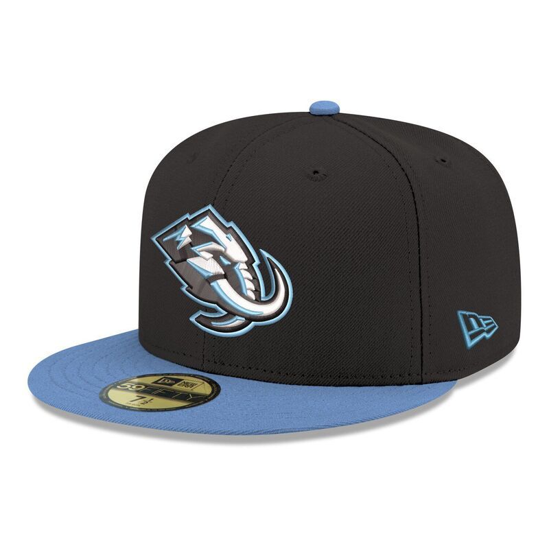 ニューエラ レディース アクセサリー 帽子 ロゴ Mens New Era Black Utah Mammoth Core Logo TwoTone 59FIFTY Fitted Hat Utm Black ブラック