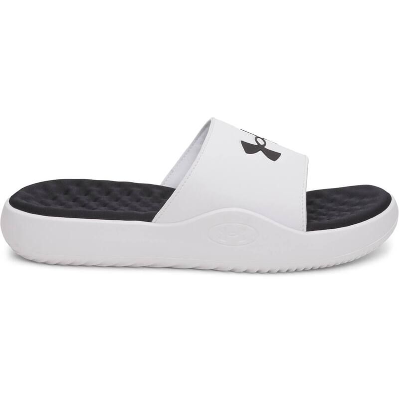 アンダーアーマー レディース シューズ サンダル Under Armour Ignite Pro 8 Mens Fixed Strap Slides White Black ホワイト