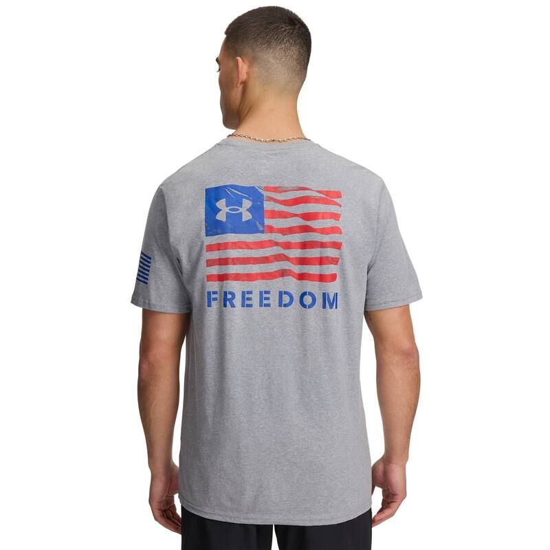 アンダーアーマー レディース トップス Tシャツ トール グラフィック Big Tall Under Armour Freedom Banner Graphic Tee Steelight Heather ヘザー