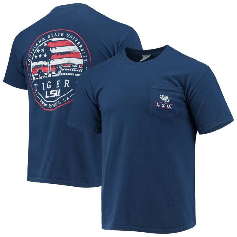 アンブランデッド レディース トップス Tシャツ Unbranded Mens Navy LSU Tigers Campus Americana TShirt Lsu Navy ネイビー