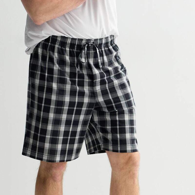 ソノマ レディース アンダーウェア ナイトウェア ショートパンツ ニット Mensonoma Goods For Life Knit Pajama Shorts Black White Plaid ホワイト