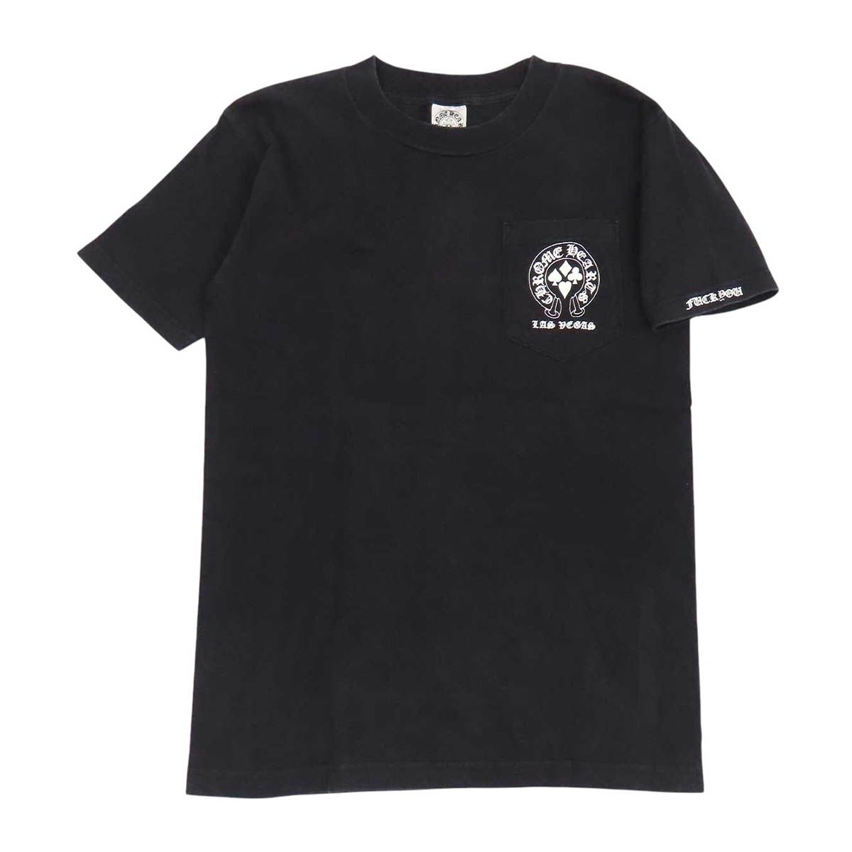 クロムハーツ ラスベガス限定 WELCOME プリント Tシャツ メンズ ブラック CHROME HEARTS【中古】 【アパレル・小物】