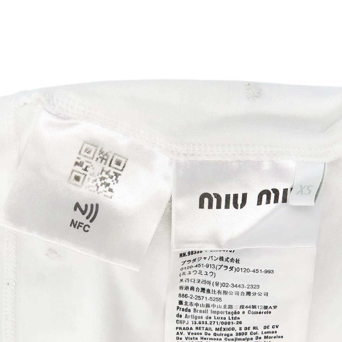 384【NFC確認済み】ミュウミュウ‪☆センターロゴ入りクロップド‬ 