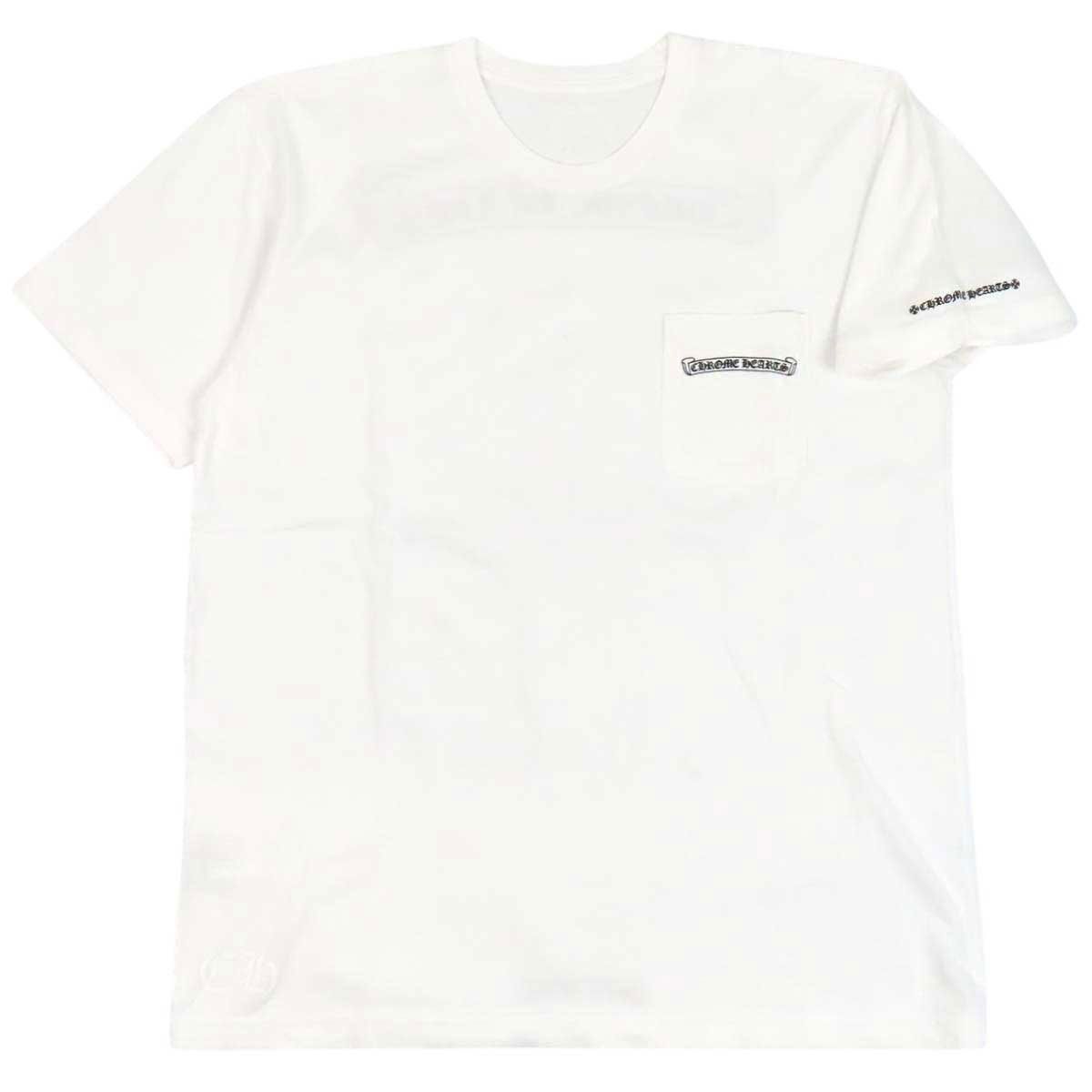 クロムハーツ スクロールラベル プリント Tシャツ メンズ ホワイト 