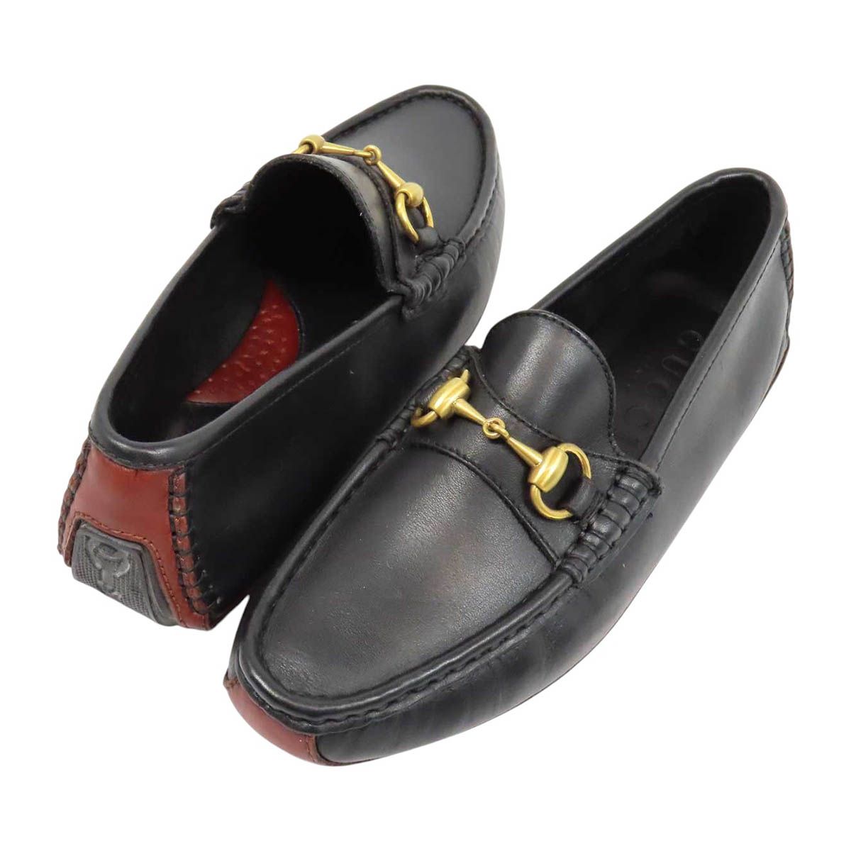 グッチ ホースビット ドライビング シューズ 1101344 レディース ブラック GUCCI【中古】 【アパレル・小物】