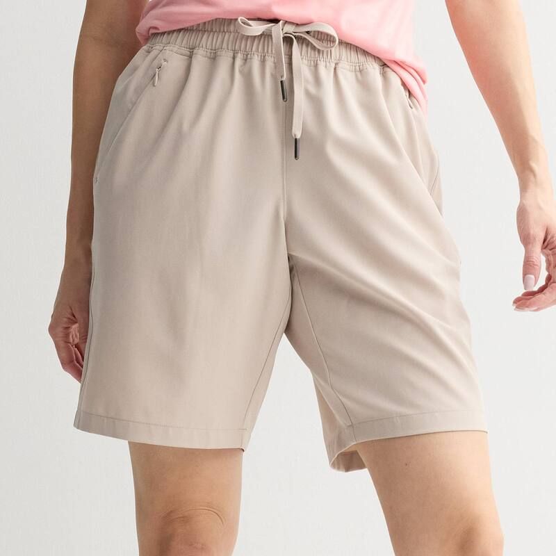 Tek Gear レディース ボトムス ハーフパンツ・ショーツ ショートパンツ Womens Tek Gear Woven Bermuda Shorts Bailey Beige ベージュ