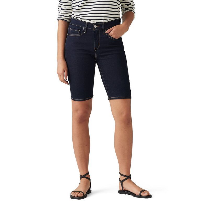 リーバイス レディース ボトムス ハーフパンツ・ショーツ ショートパンツ Womens Levishaping Bermuda Shorts Darkest Sky
