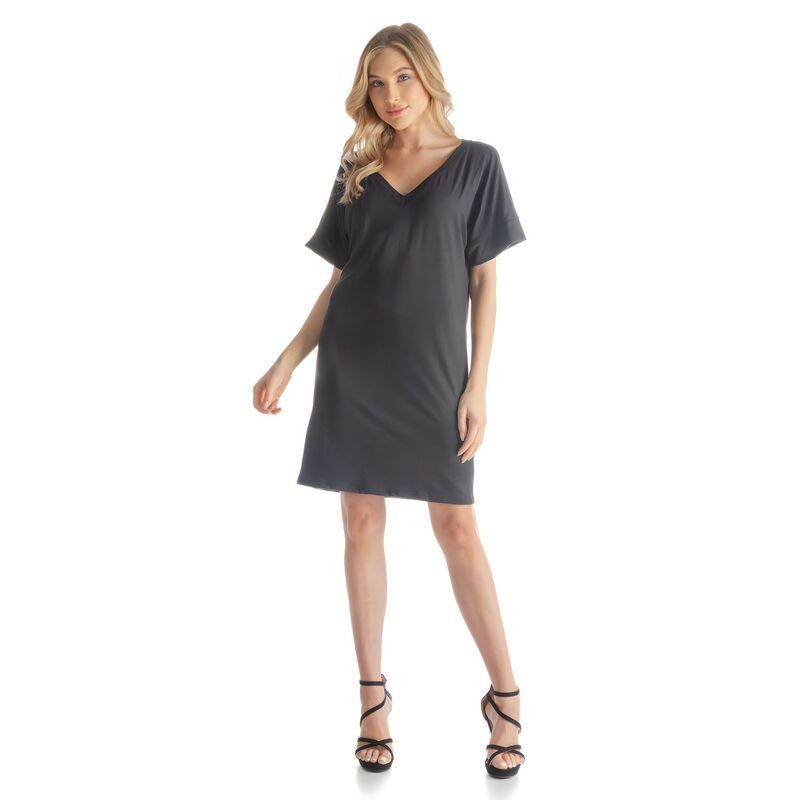 24 セブンコンフォート レディース トップス ワンピース Tシャツ Womens 24Seven Comfort Appareloose Fitee Style Dress Black ブラック 8,736円