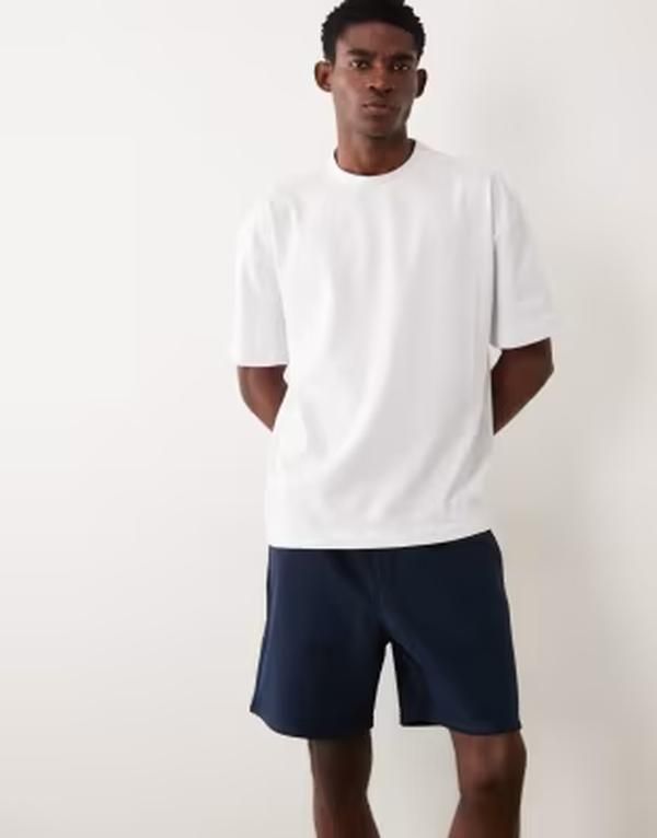 エイソス メンズ ボトムス ハーフパンツ・ショーツ ショートパンツ ASOS DESIGN Essentials oversized mid length shorts DARK SAPPHIRE サファイア