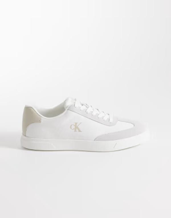 カルバンクライン メンズ シューズ スニーカー Calvin Klein low profile cupsole sneakers Bright WhiteOatmeal ホワイト