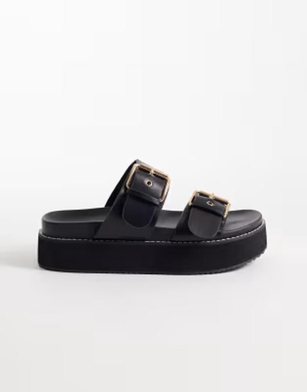 レイド レディース シューズ サンダル RAIDinnie flatform sandals with buckles BLACK PU ブラック 14,785円