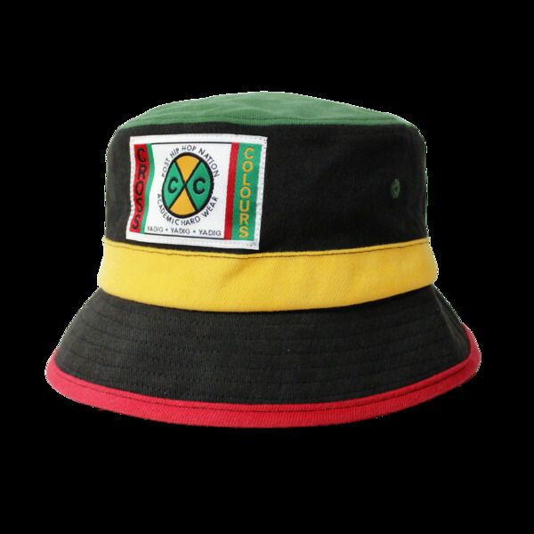 クロスカラーズ レディース アクセサリー 帽子 ロゴ Cross Colours Color Block Labelogo Bucket Hat MultiColor マルチカラー