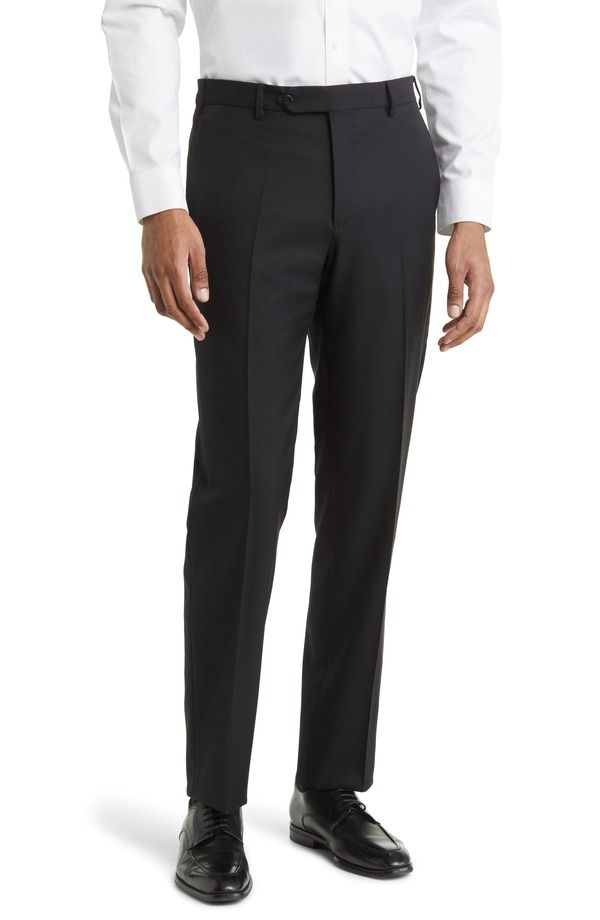 ザネッラ メンズ ボトムス カジュアルパンツ Zanella Devon Super 110serge Trousers Black 1 ブラック