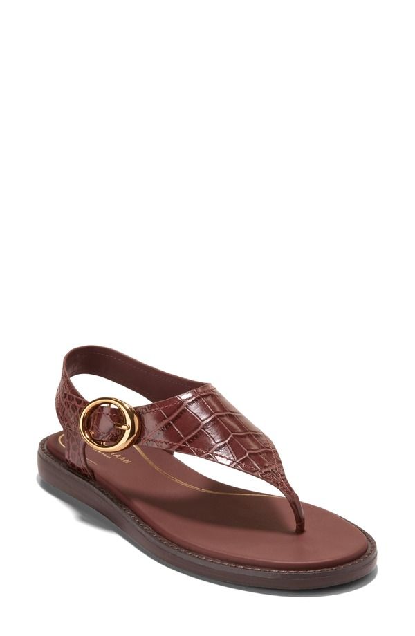 コールハーン レディース シューズ サンダル Cole Haan Kami Slingback Sandal Mahogany Croc Print Leather