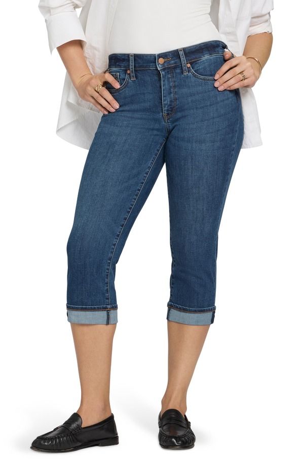 エヌワイディージェイ レディース ボトムス カジュアルパンツ ジーンズ NYDJ Marilyn Cool Embrace Straight Crop Jeansunset Villa