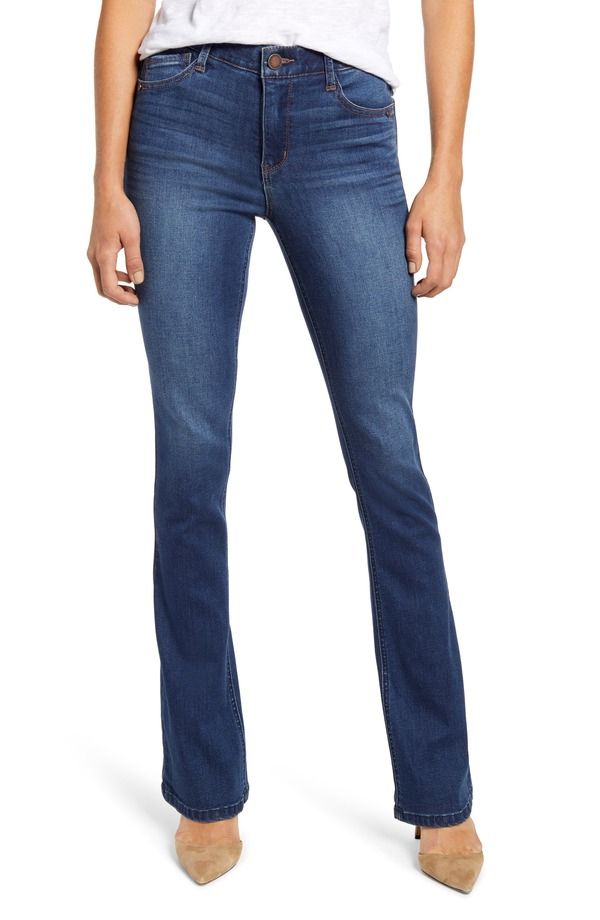 ウィットウィズダム レディース ボトムス デニムパンツ ブーツカット ハイウエスト ブーツ ジーンズ Wit Wisdom Brittany High Waist Baby Bootcut Jeans Blue ブルー