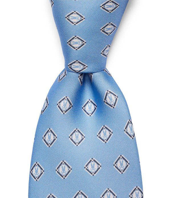 サイコバニー メンズ アクセサリー ネクタイ プリント シルク Psycho Bunny Box Printed 3 14 Traditional Silk Tie Blue ブルー