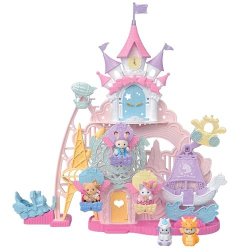 シルバニアファミリー ゆうえんち 【 お城のゆめいろゆうえんち -ハピネスドリーム- 】 ｺ-81 STマーク認証 3歳以上 おもちゃ ドールハウス Sylvanian Families エポック社 EPOCHY 5e3df8b1